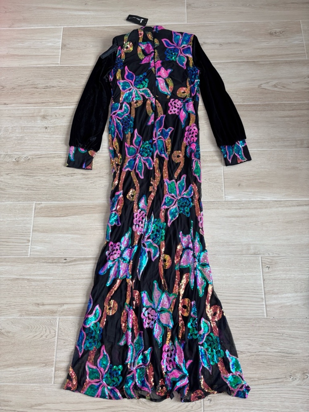 NWT MISSORD Cutout Lantern Sleeve Mermaid Sequin Dress XXL - Picture 11 of 11